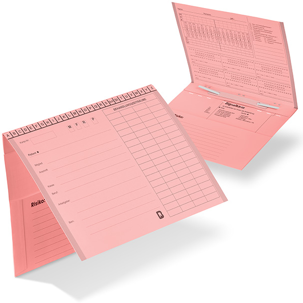 Kartei A5/SL mit eingezogener Heftzunge