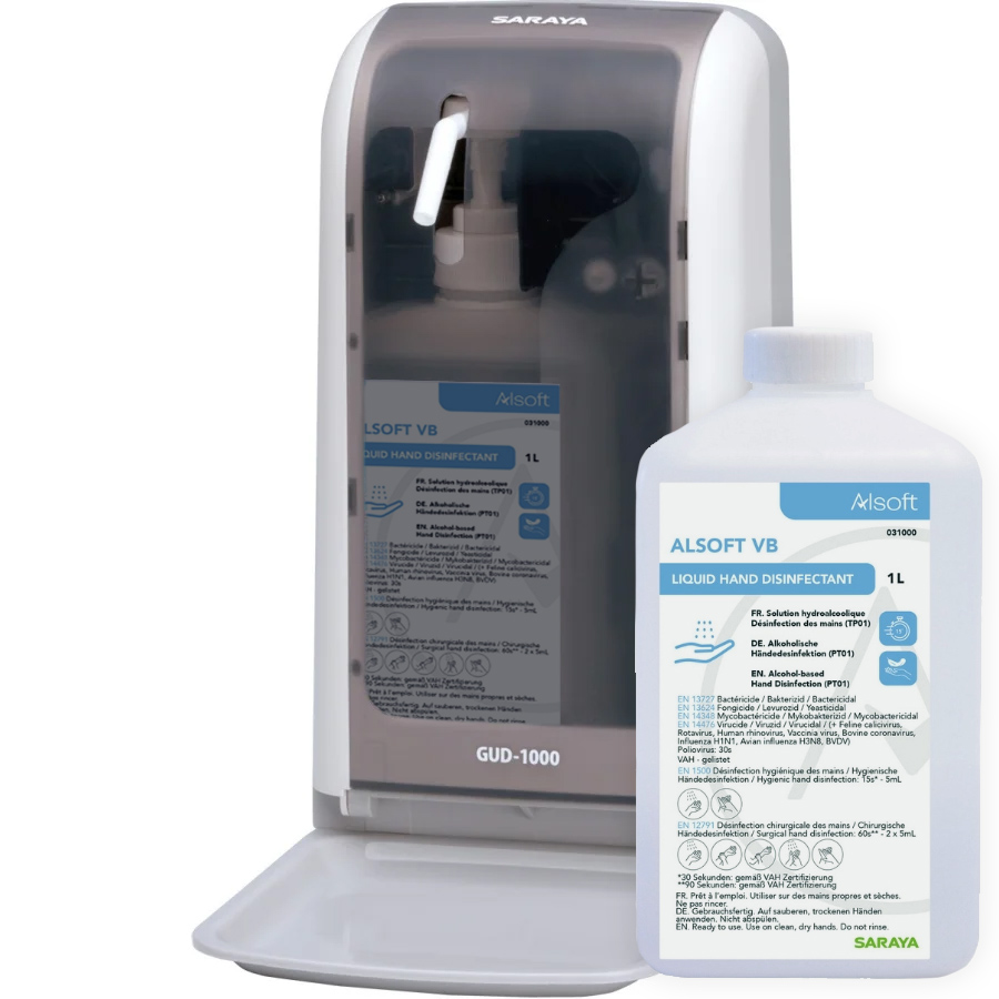 SENSORSPENDER GUD 1000 mit 1L Händedesinfektion