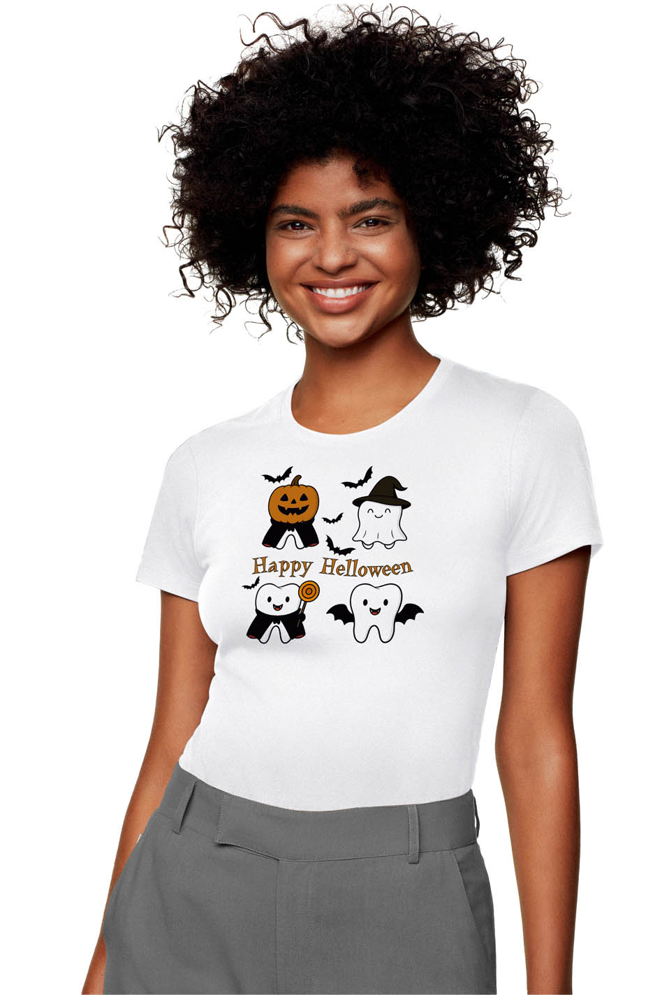 Printshirt "Happy Halloween"