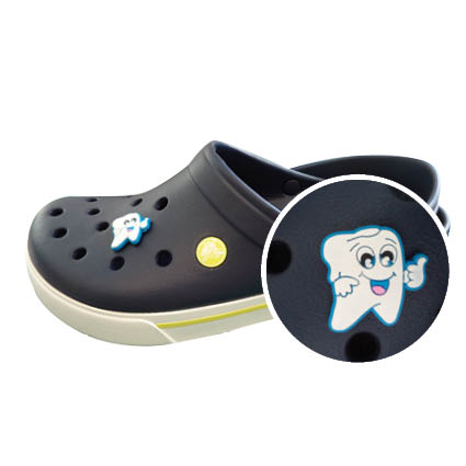 Schuhanstecker, Motiv lachender Zahn