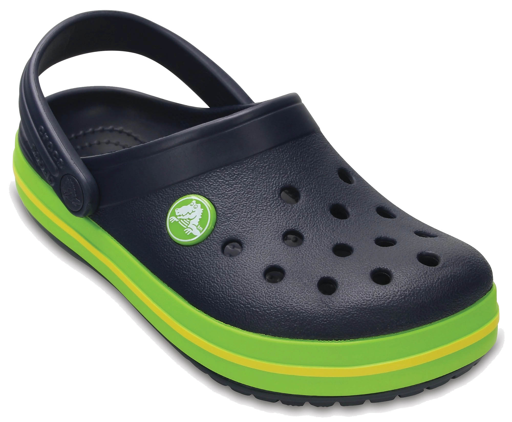 Crocs Crocband II.5 Clog, Navy / Volt Green / Lemon