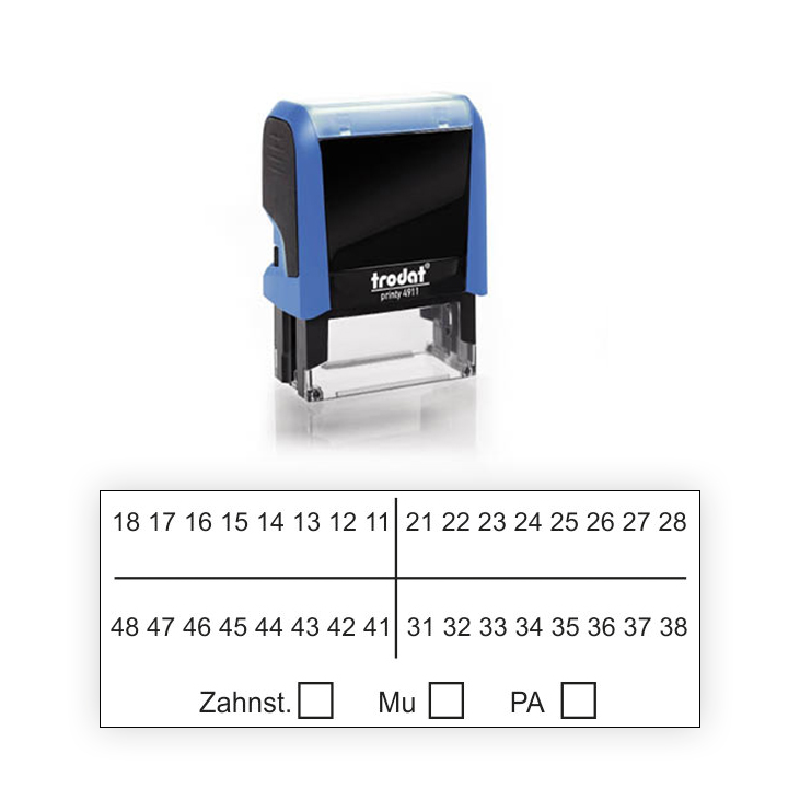 Zahnschema Stempel ZMI
