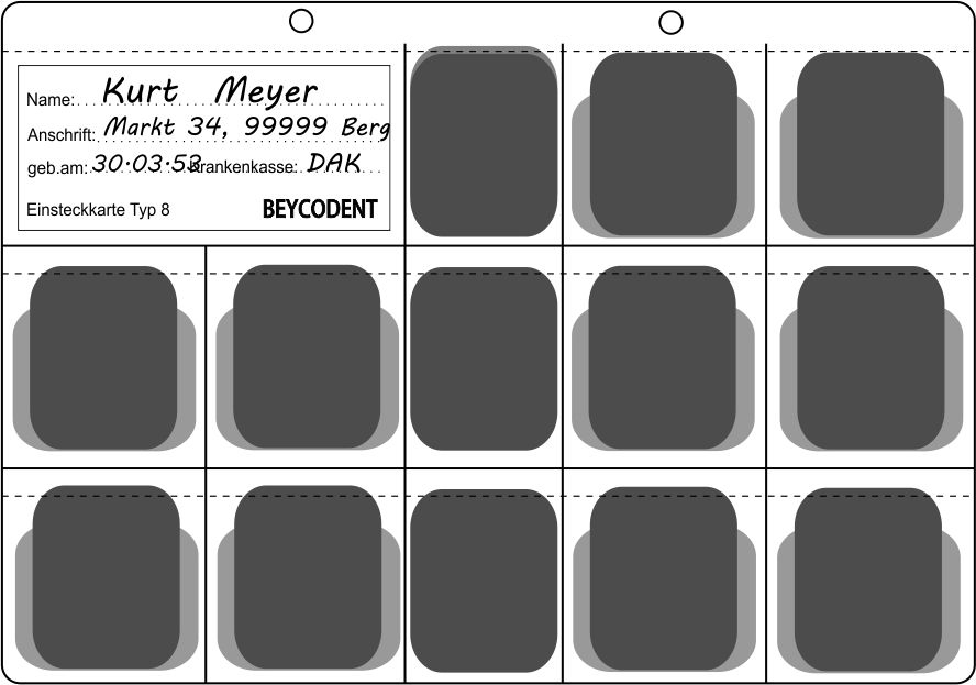 Zubehör Einsteckkarten für Typ 82