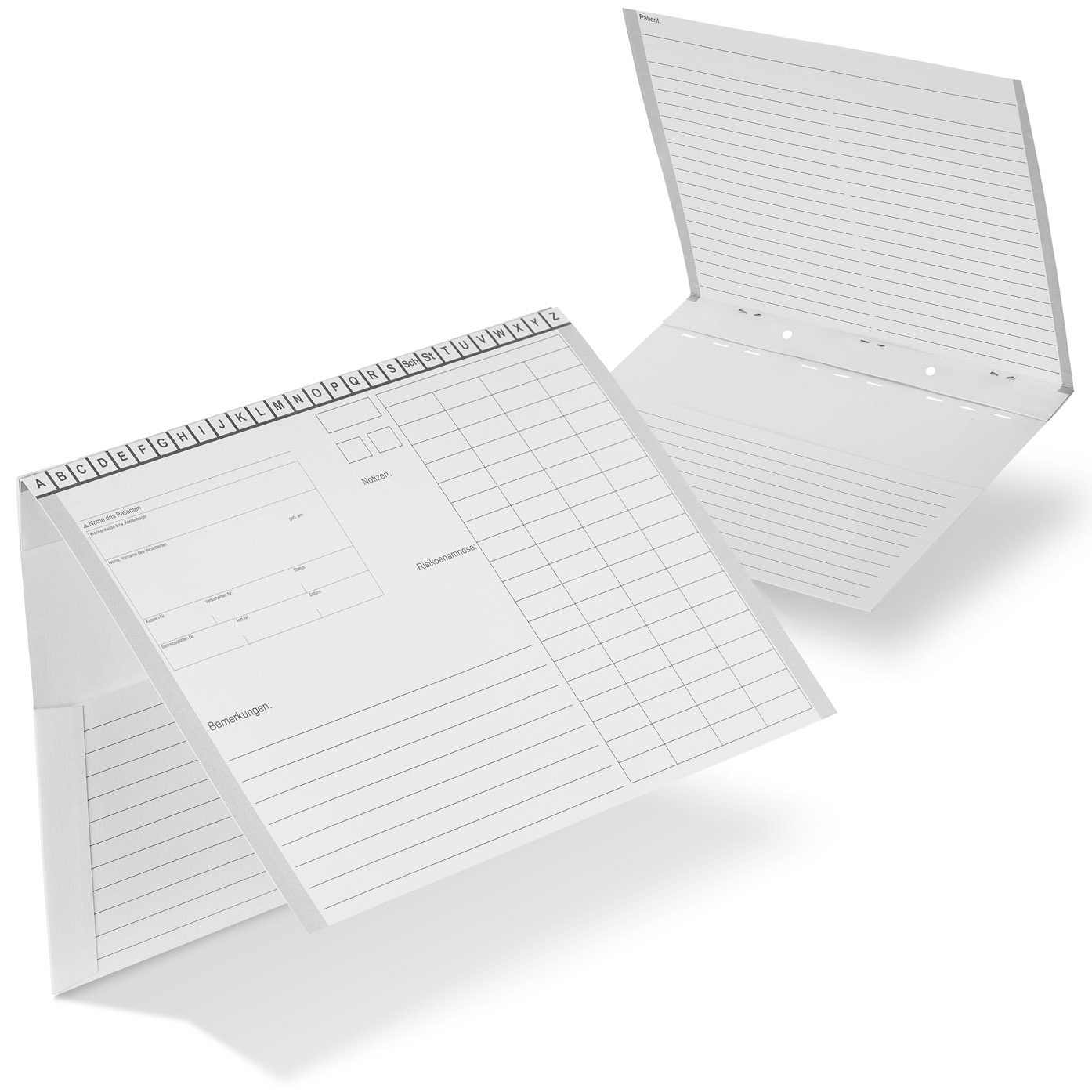 Karteimappe A5 / Medico -neutral- ohne Heftzunge, weiß