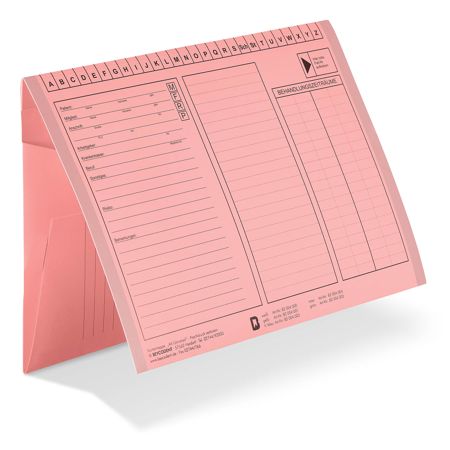 Karteimappe A4 universal farbig, DIN 821