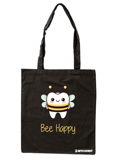 Baumwolltasche Bee Happy