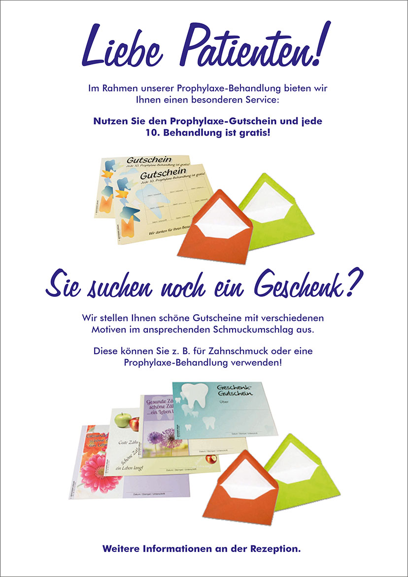 Informationsposter "Gutschein"