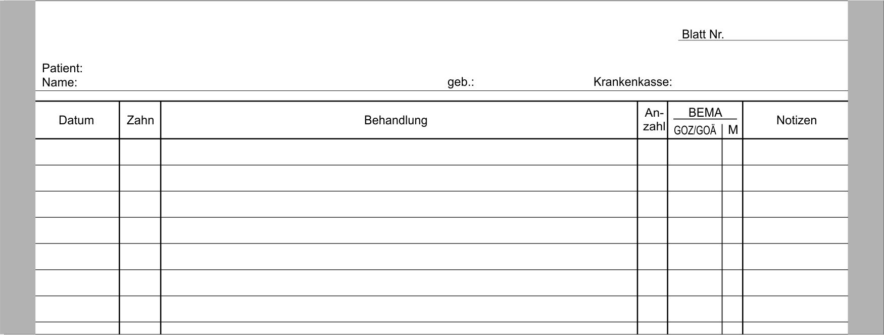 Einlegeblatt D 1000 Stück