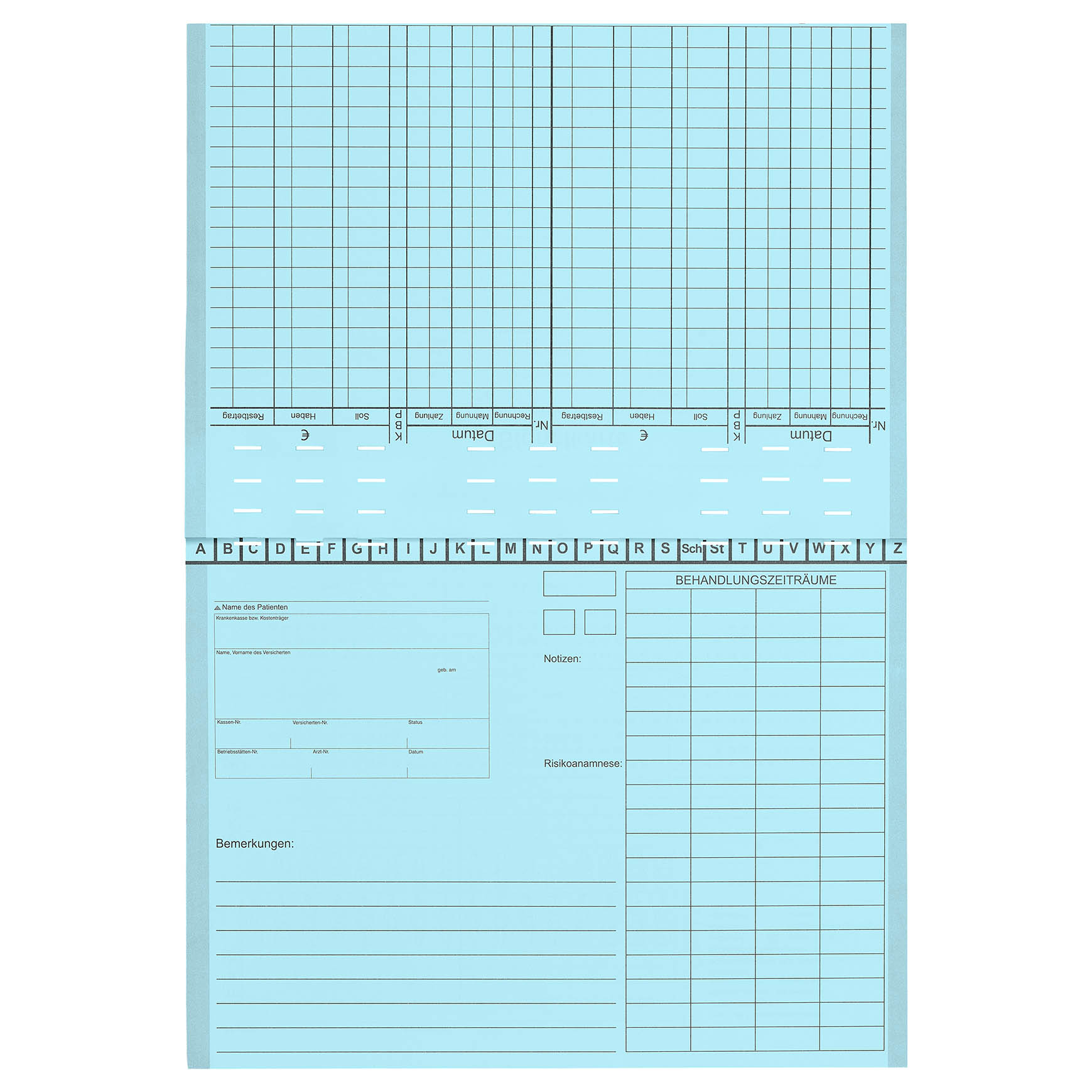 Karteimappe A5/D70 Zahnarztkartei