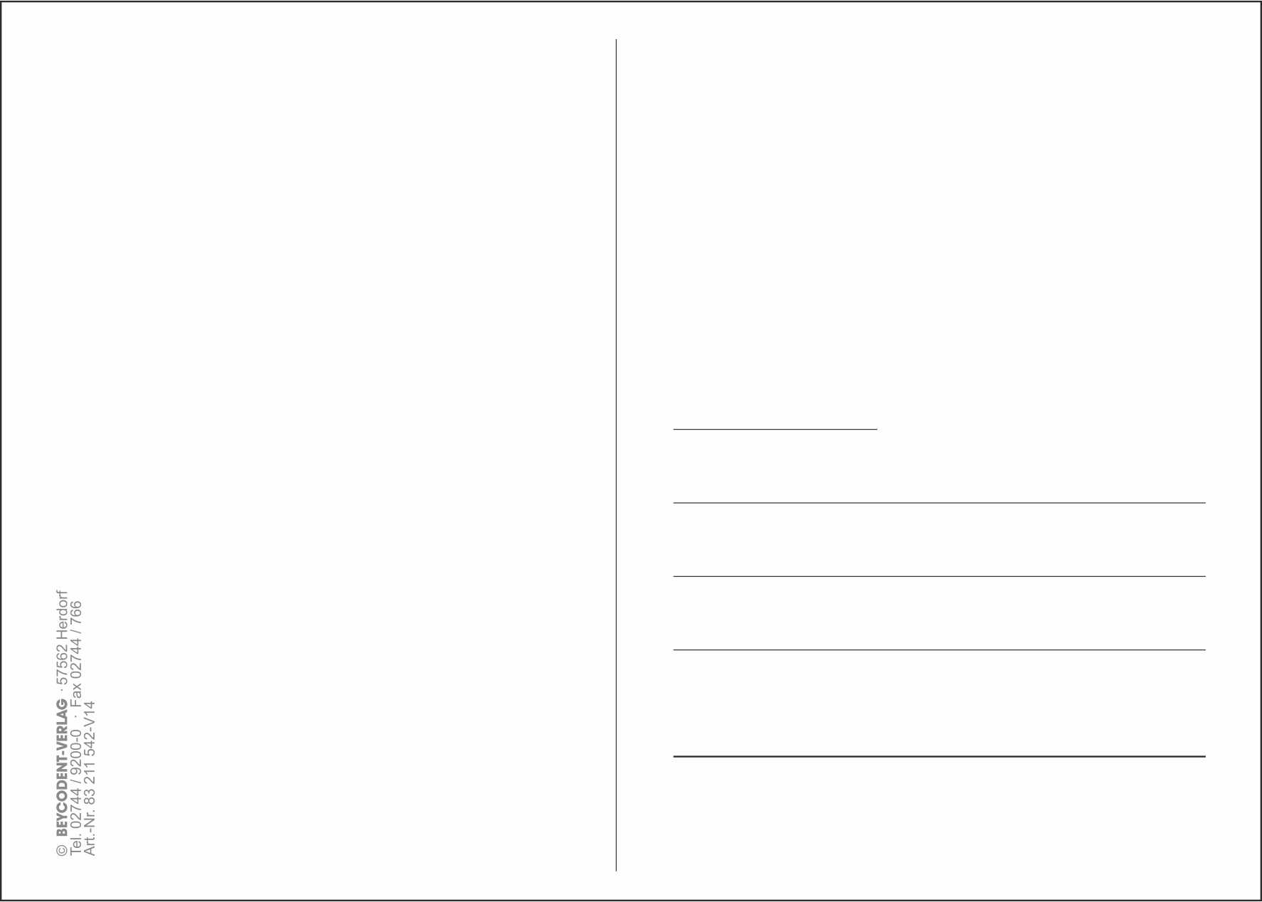 Zahnvorsorgekarte - Motiv: Lächeln