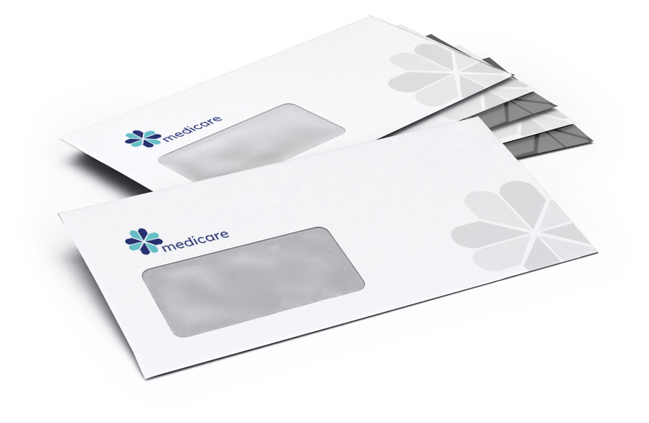 Briefumschläge DL mit Praxiseindruck