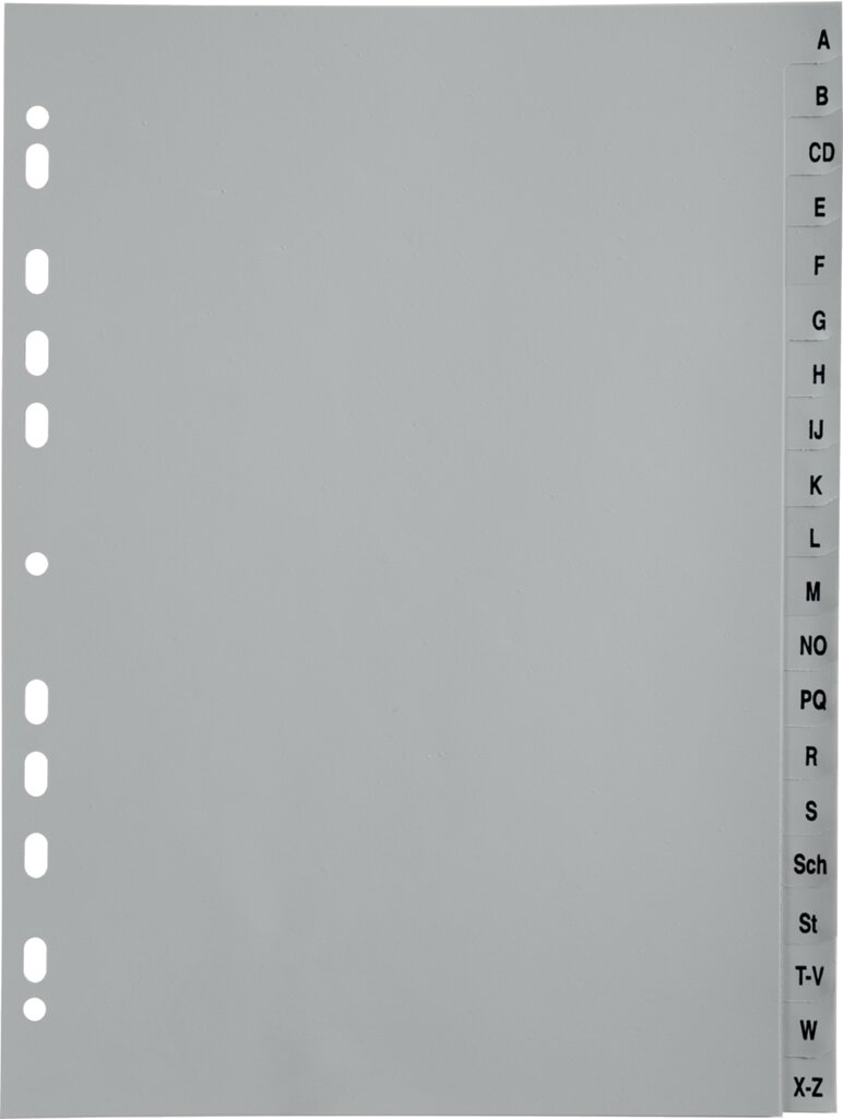 Kunstoff-Register für A4 A-Z