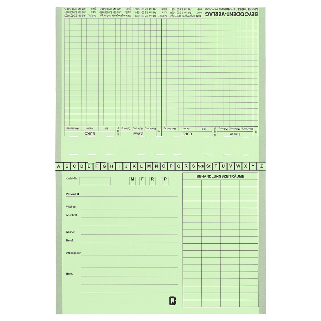 Kartei A5/SL ohne Heftzunge, Karteikarte, Karteimappe