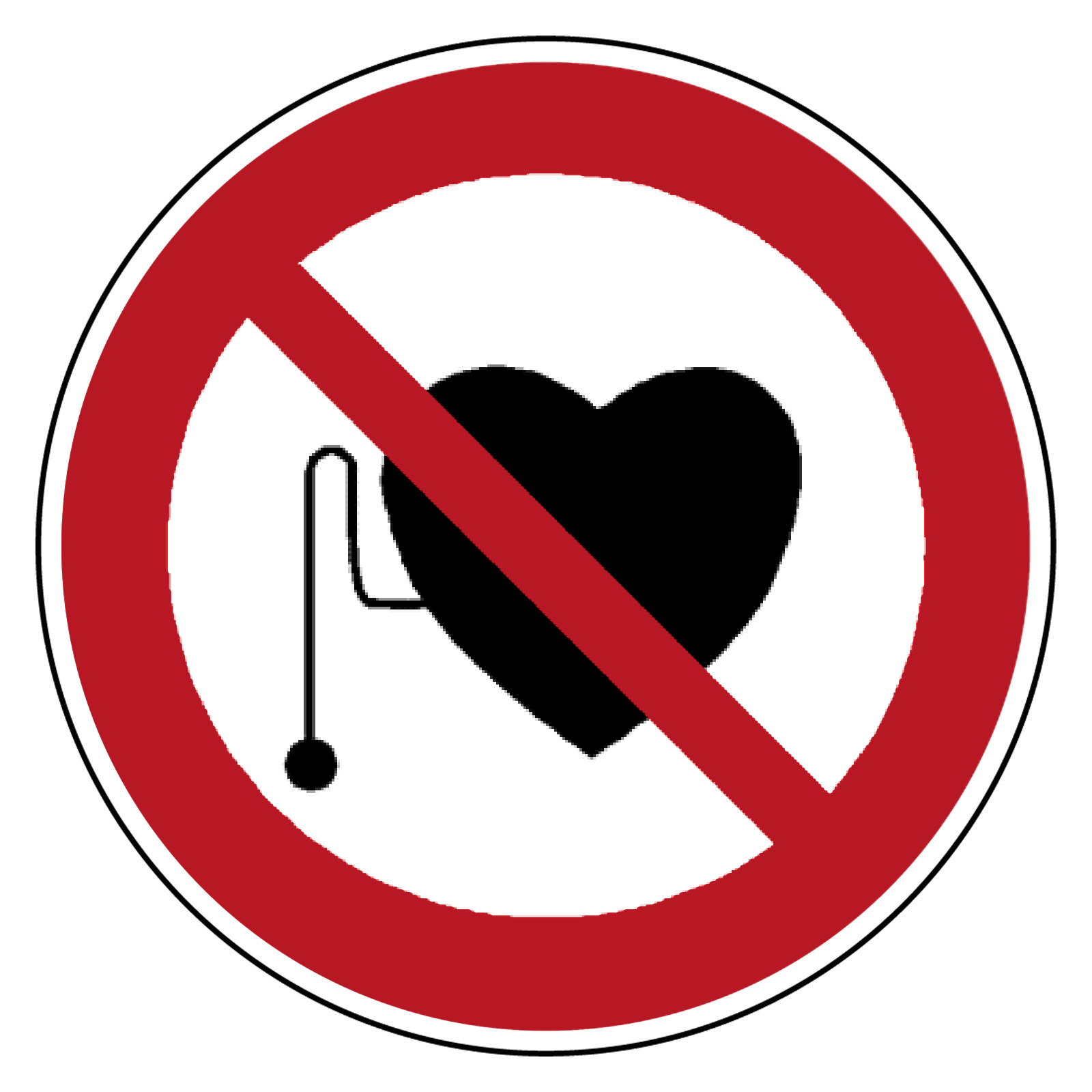 Etikett Herzschrittmacher verboten