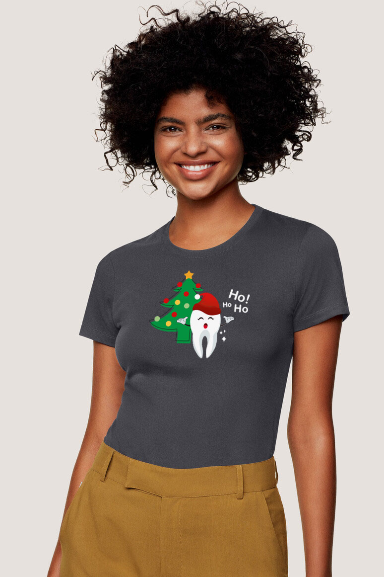 Damen Weihnachts-Print-Shirt Motiv 4