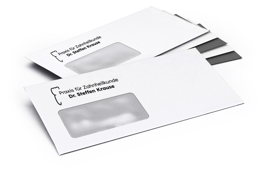 Briefumschläge DL mit Praxiseindruck