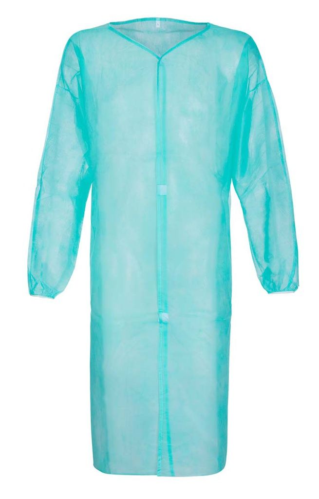 Inspektionskittel, mit Armgummi und Klettverschluss vorne 