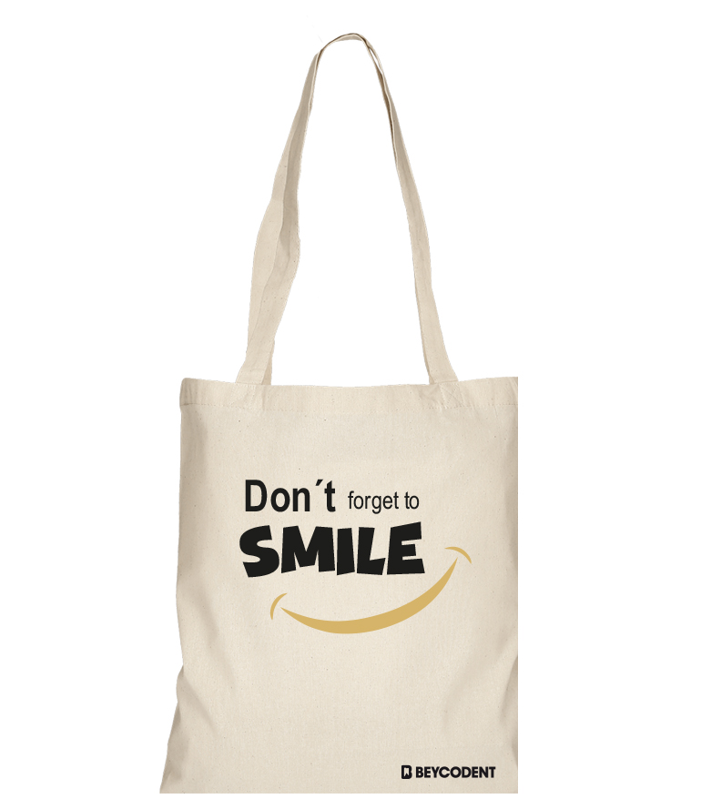 Baumwolltasche "Don´t forget to smile"