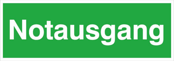 Etikett Notausgang