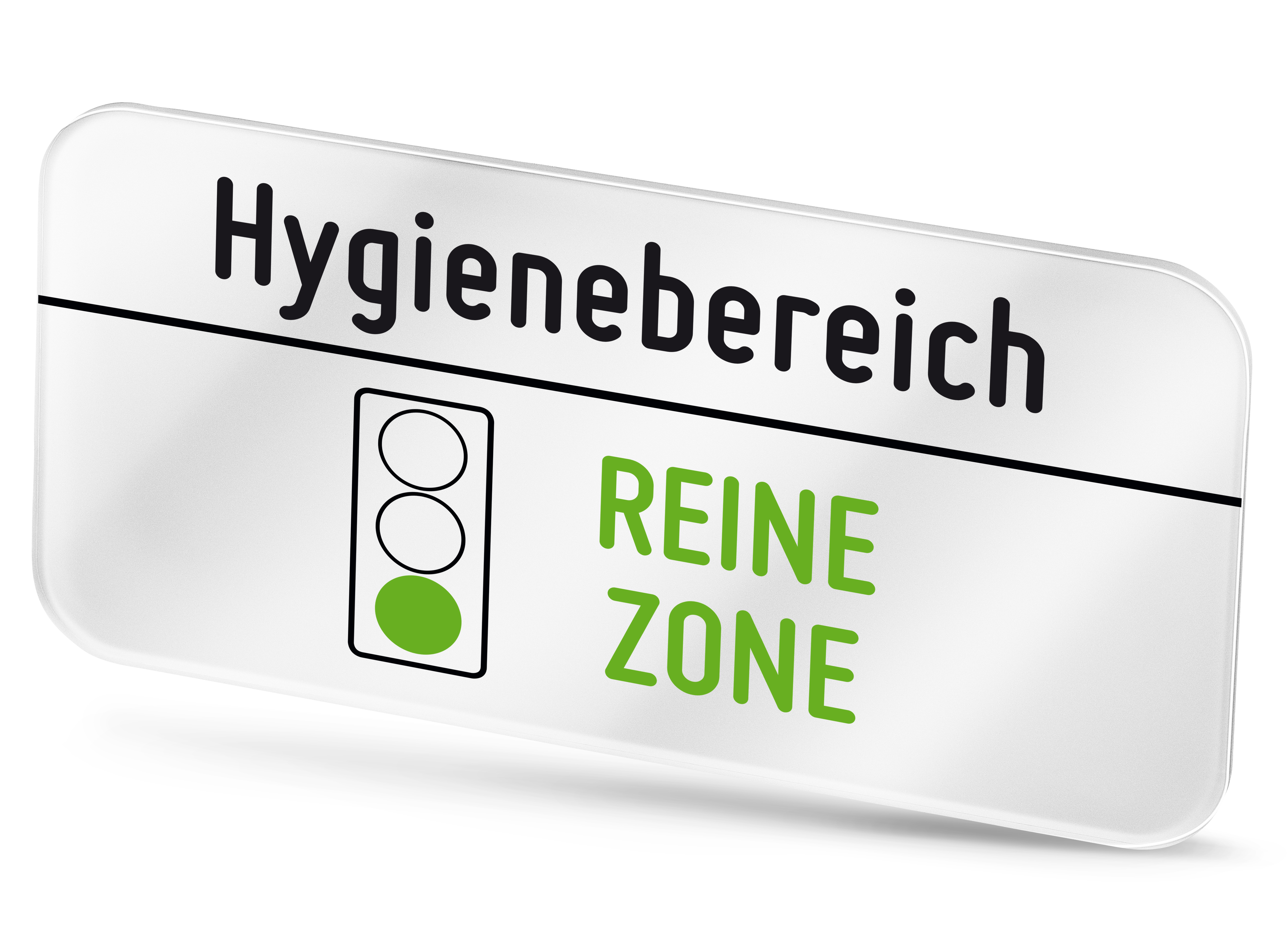 Plexiglasschild Hygienebereich "Reine Zone"