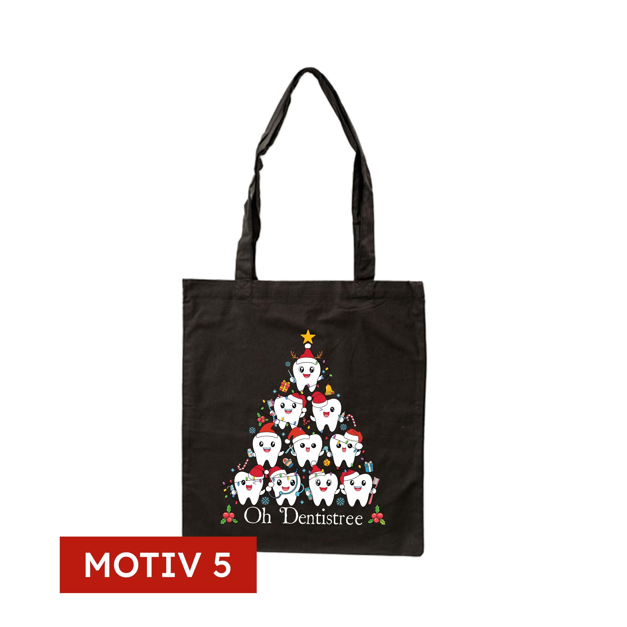 Baumwolltasche mit Weihnachts-Motiv 