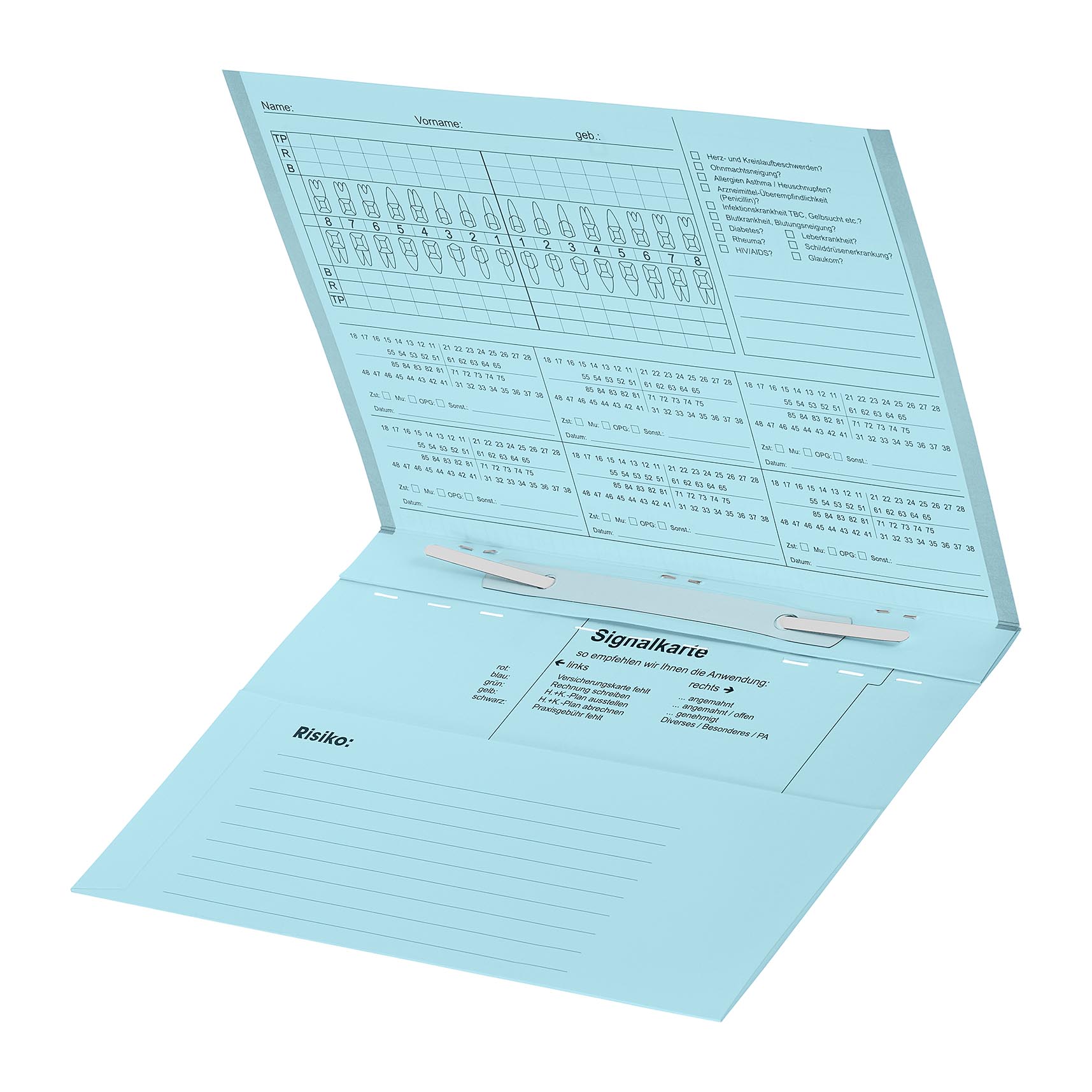 Karteimappe A5/D70 Zahnarztkartei