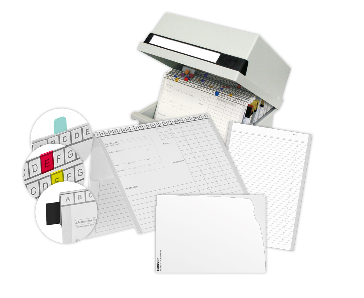 Sparpaket Kartei A5/Medico Praxiskartei zur Dokumentation