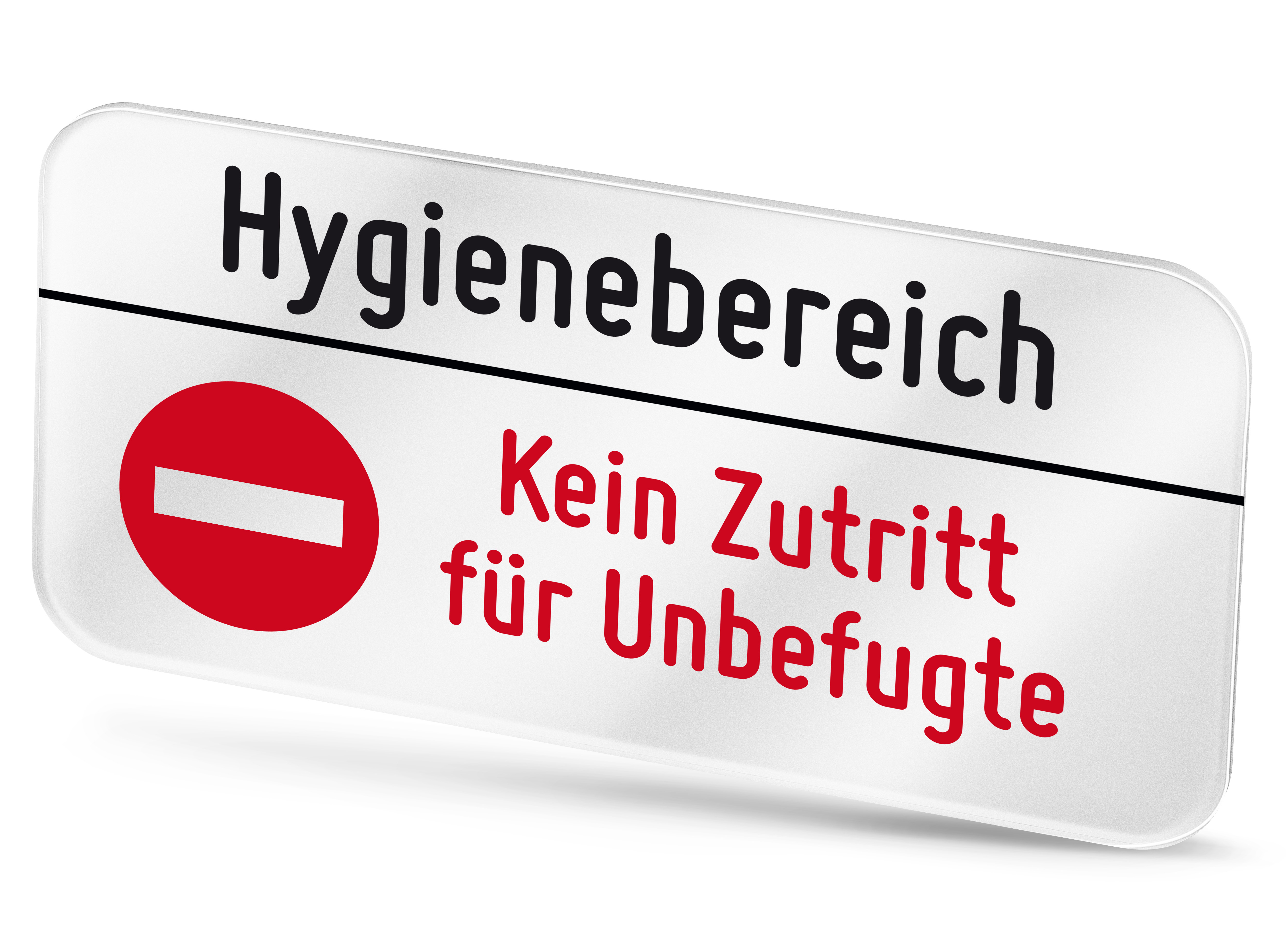 Plexiglasschild Hygienebereich "Kein Zutritt"