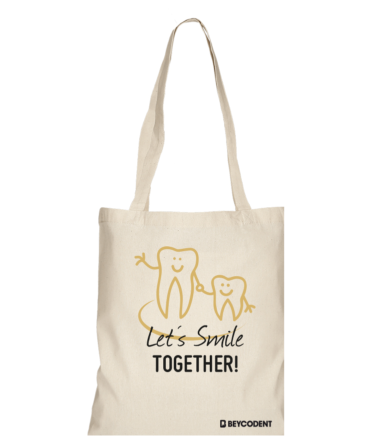 Baumwolltasche "Let´s smile toothgether"