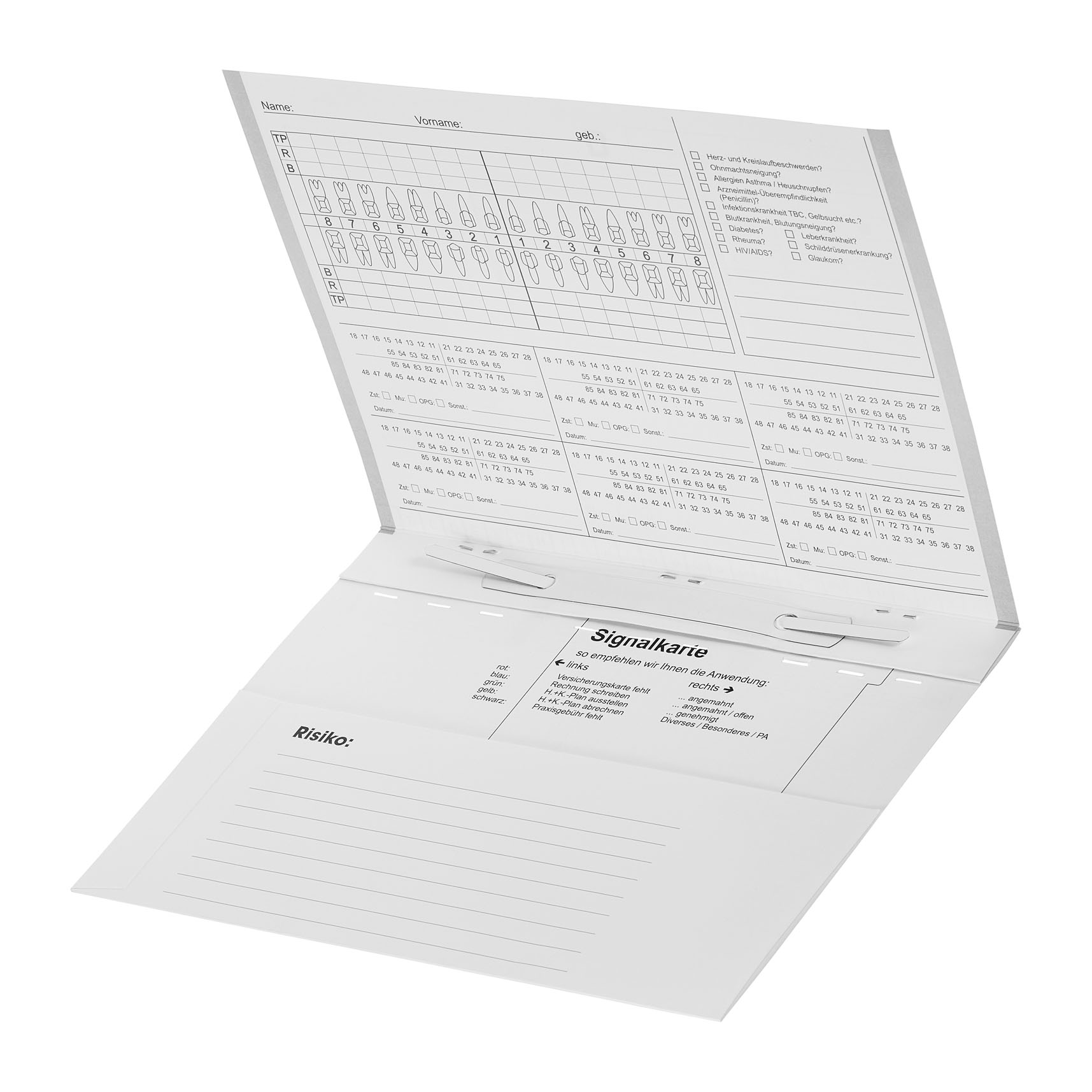 Karteimappe A5/D70 Zahnarztkartei