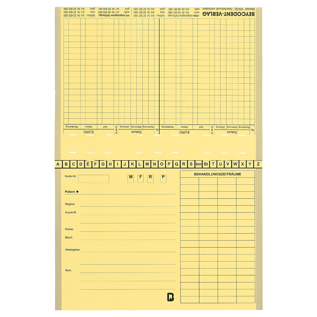 Kartei A5/SL ohne Heftzunge, Karteikarte, Karteimappe
