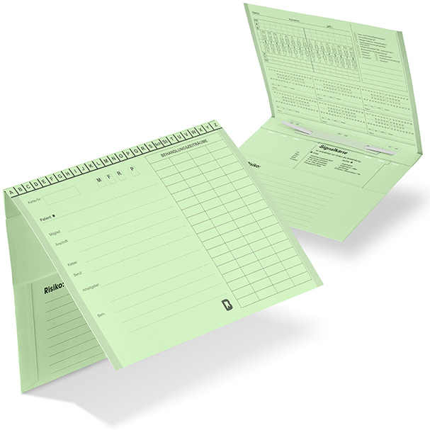 Kartei A5/SL mit eingezogener Heftzunge