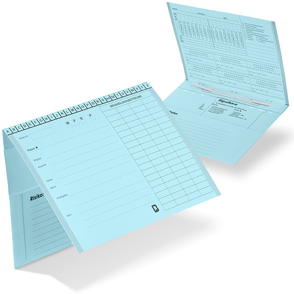 Kartei A5/SL mit eingezogener Heftzunge