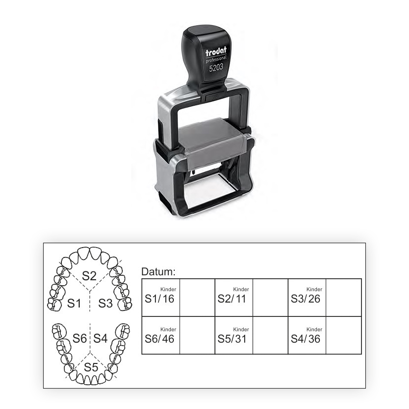 Stempel PSI Tabelle 55x28mm