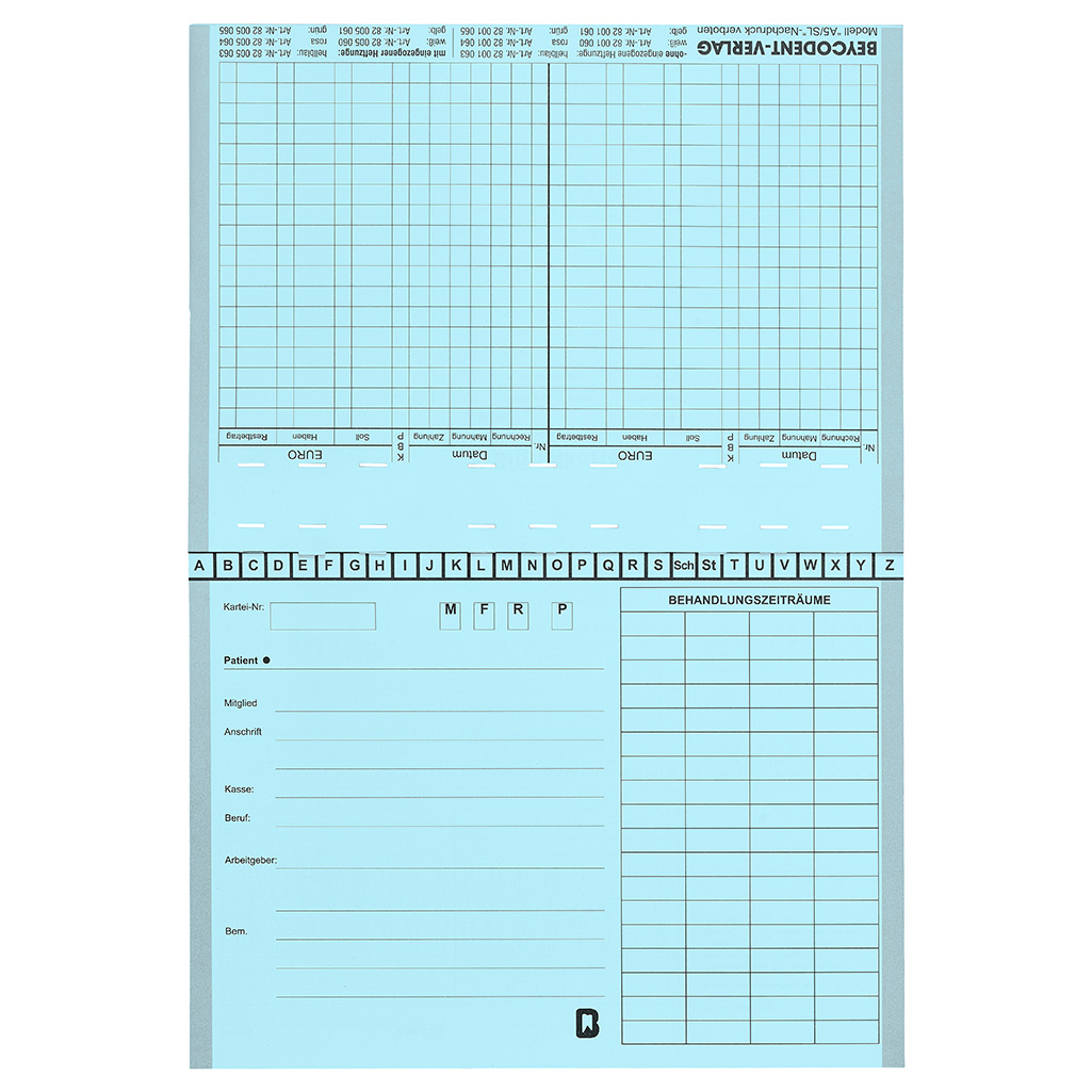 Kartei A5/SL ohne Heftzunge, Karteikarte, Karteimappe