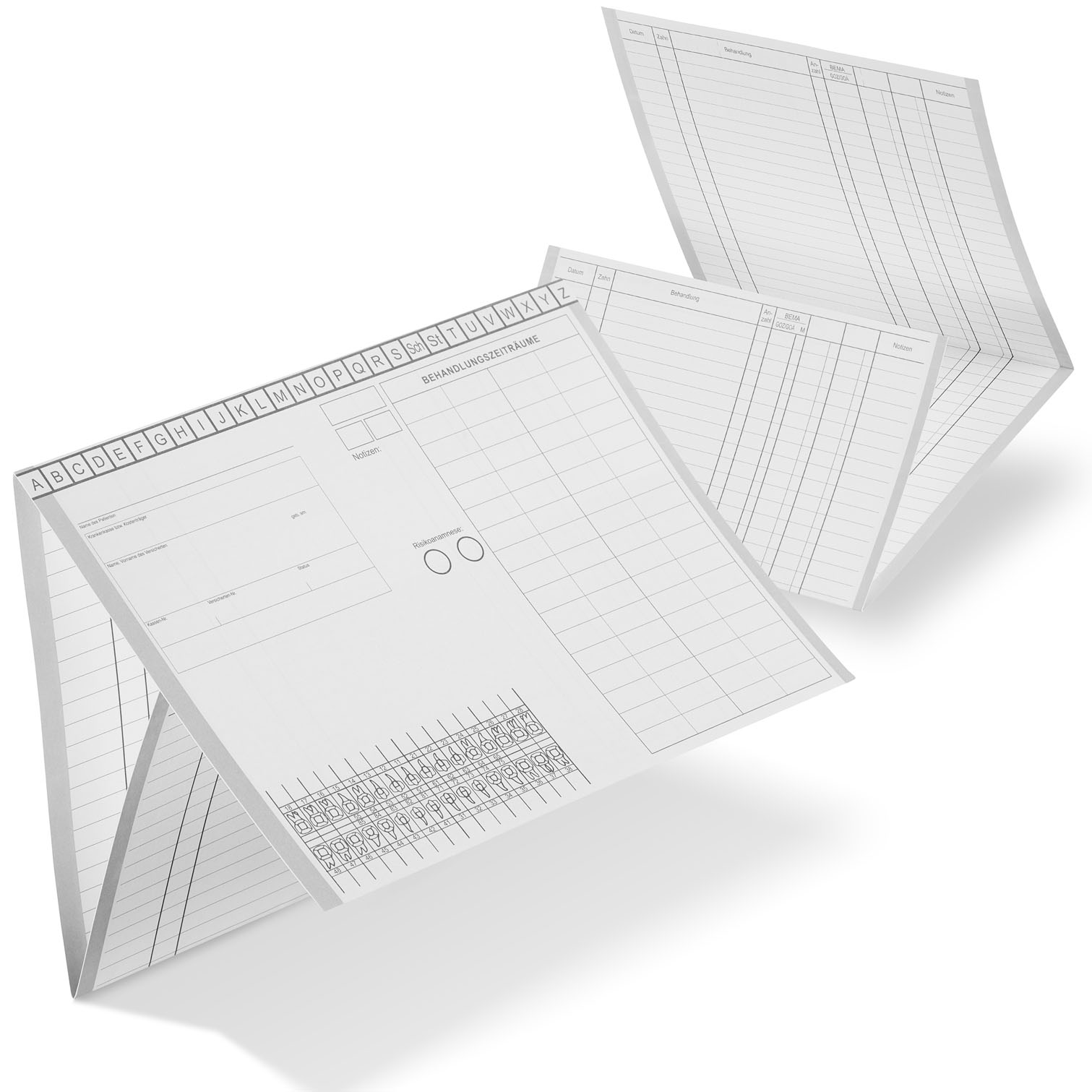 Kartei-Faltmappe A5  / Dental, Zahnarztkartei