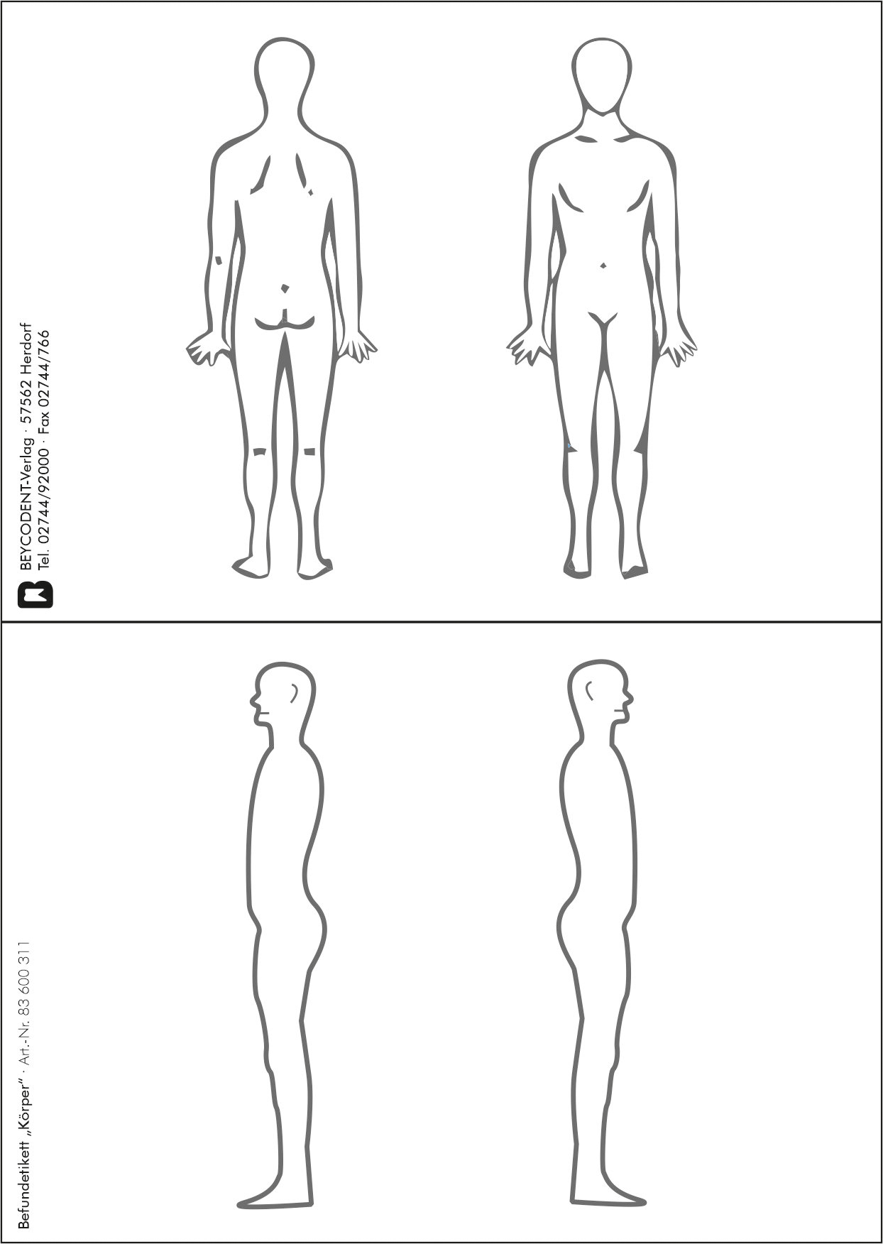 Befundetikett "Körper"