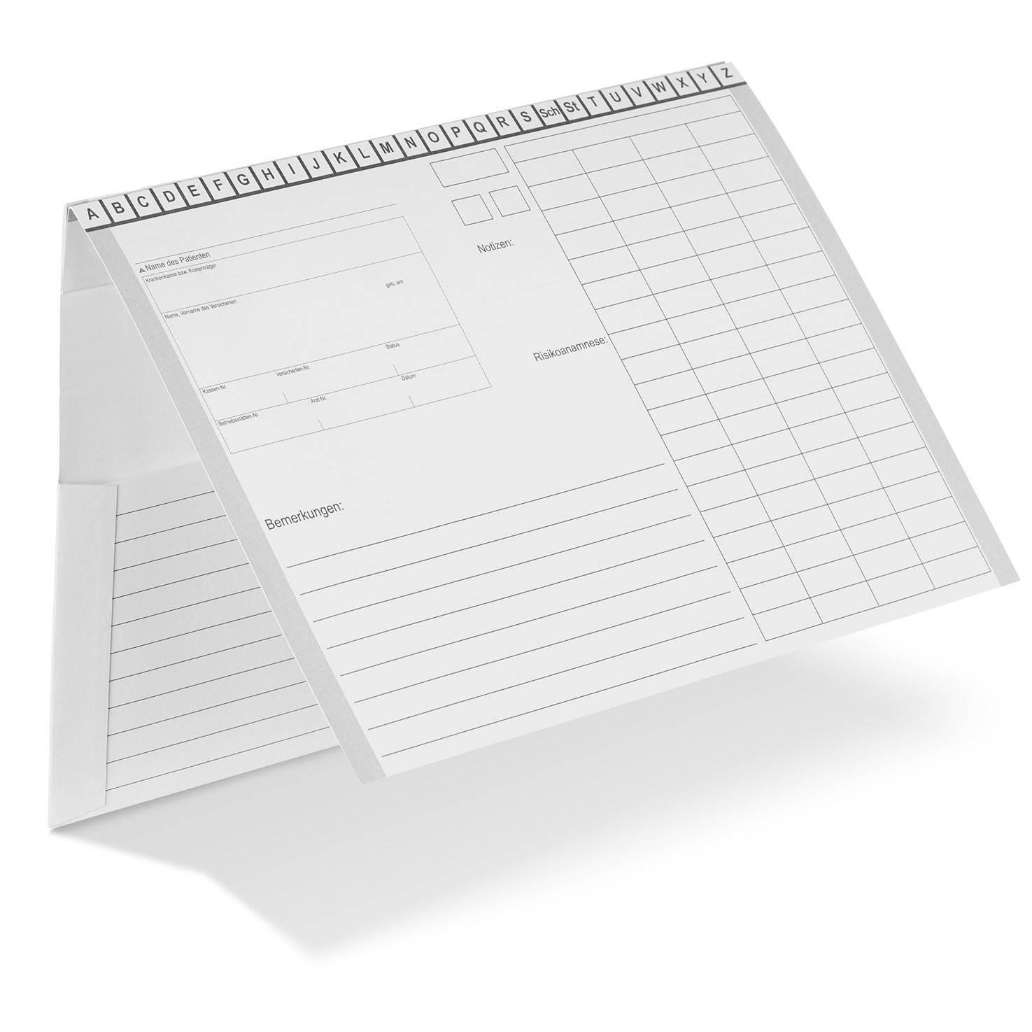 Karteimappe A5 / Medico -neutral- ohne Heftzunge, weiß