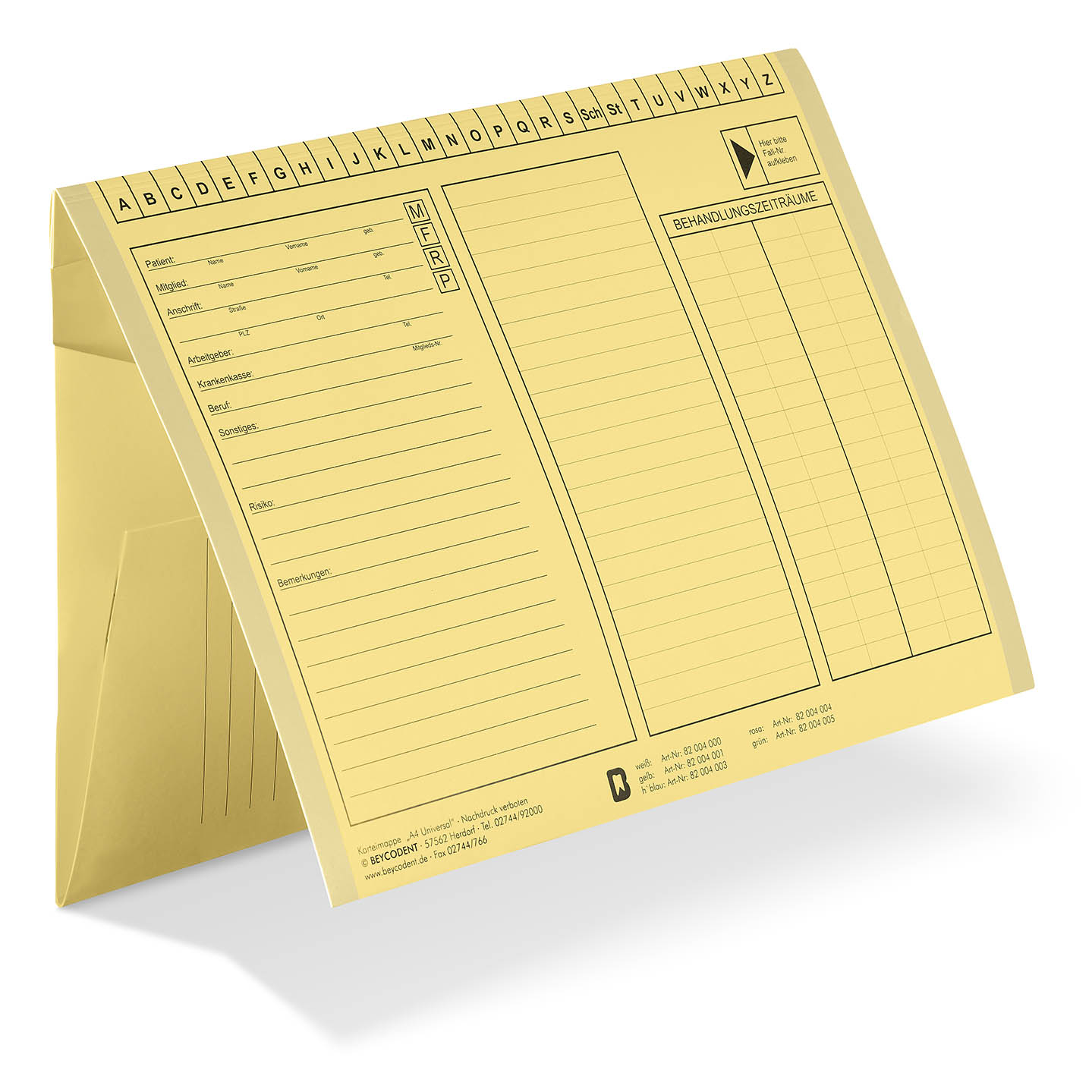 Karteimappe A4 universal farbig, DIN 821