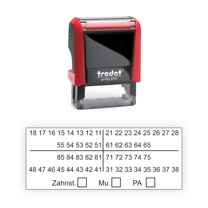 Zahnschema Stempel Z01